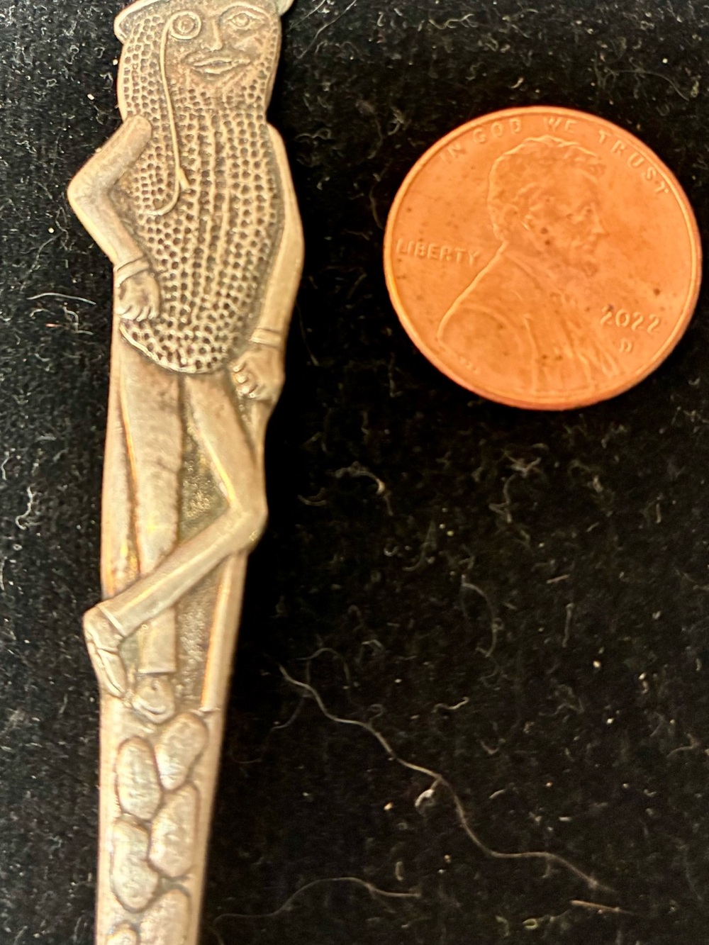 Vintage Planters Peanut Silver plate Metal -Themed Collectible Spoon by Carlton